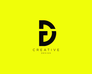 Obraz premium Creative and Minimalist Letter FD DF Logo Design Using letters F and D , FD Monogram