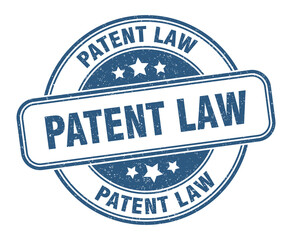 patent law stamp. patent law label. round grunge sign