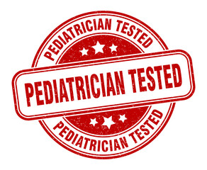 pediatrician tested stamp. pediatrician tested label. round grunge sign