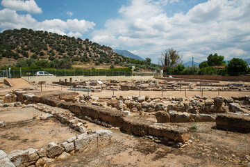 The north quarter of the city "The Panathenaic Quarter" Eretria, Euboea, Greece.