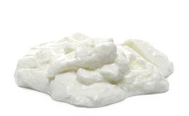 Soured milk, yogurt isolated on white background