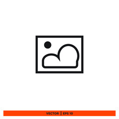 Icon vector graphic of picture, good for template app web etc