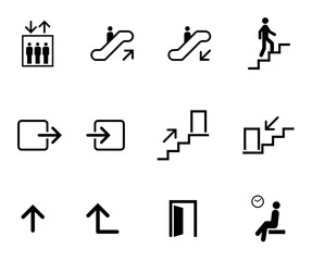 アイコン　公共　エレベーター　移動 © DragonTiger8