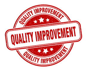 quality improvement stamp. quality improvement label. round grunge sign
