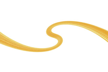 Swirled long blond hair strand on white, isolated