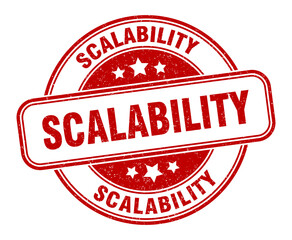 scalability stamp. scalability label. round grunge sign