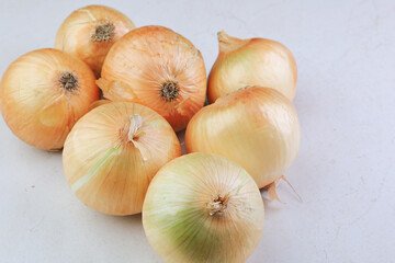 raw onion on the table for cooking