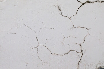 concrete wall crack and copy space