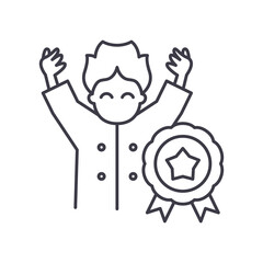 Best icon, linear isolated illustration, thin line vector, web design sign, outline concept symbol with editable stroke on white background.