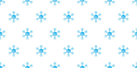 Winter season seamless pattern. Snowflake on white background.	