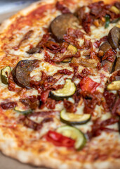 Homemade Pizza. A wonderful mix of flavors and colors.