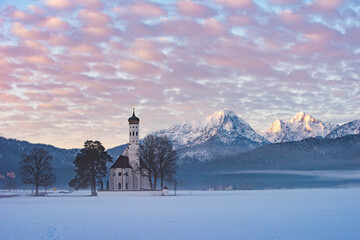 St. Coloman at wintertime, Allgaeu, Germany