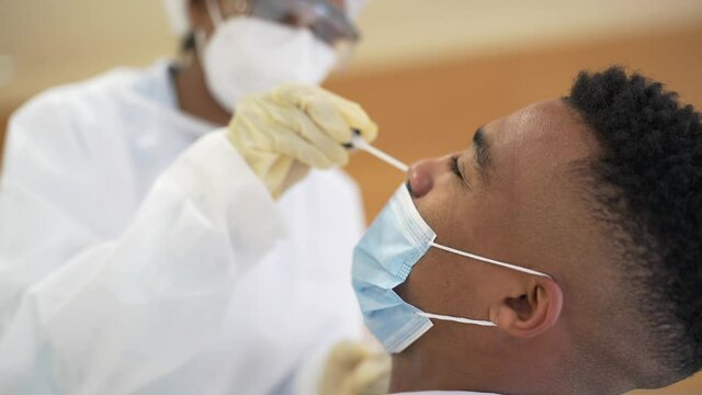 19-nCov Nasal swab laboratory test in hospital