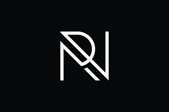 RN logo letter design on luxury background. NR logo monogram initials letter concept. RN icon logo design. NR elegant and Professional letter icon design on black background. N R RN NR