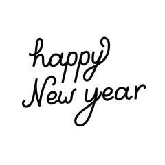 happy new year lettering inscription message