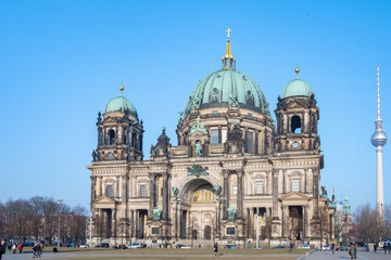 Fototapeta na wymiar Beautiful view of Berlin cathedral, Berliner Dom