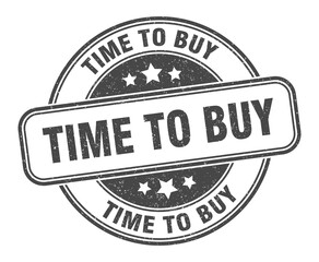 time to buy stamp. time to buy label. round grunge sign