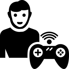 
Drone operator glyph icon 
