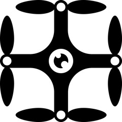 
Drone quadcopter solid icon 
