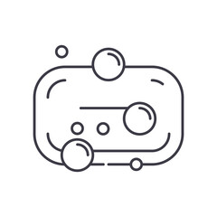 Best soap icon, linear isolated illustration, thin line vector, web design sign, outline concept symbol with editable stroke on white background.