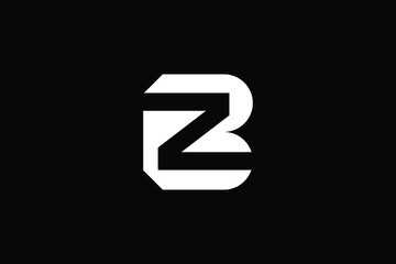 ZB logo letter design on luxury background. BZ logo monogram initials letter concept. ZB icon logo design. BZ elegant and Professional letter icon design on black background. B Z ZB BZ