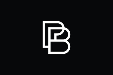 BP logo letter design on luxury background. PB logo monogram initials letter concept. PB icon logo design. BP elegant and Professional letter icon design on black background. B P PB BP