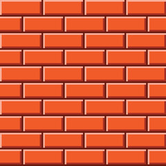 Obraz premium Orange brick texture pixel art. Vector picture.