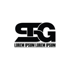 STG letter monogram logo design vector