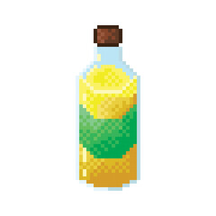 Oil pixel art. Vegetable oil for cooking.