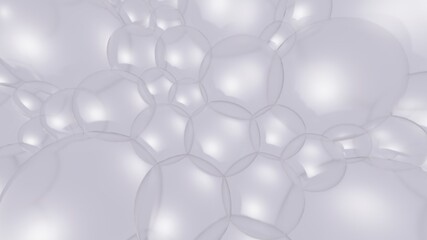Abstract silver background of festive shiny bubbles