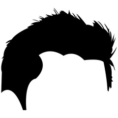 
Glyph icon design of quiff hairstyle
