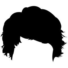 
Glyph icon design of quiff hairstyle
