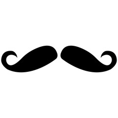 
Solid icon design of english mustache
