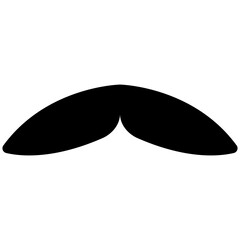
A thick bushy mustache style showing walrus mustache in glyph icon design

