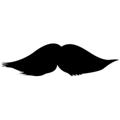 
A thick bushy mustache style showing walrus mustache in glyph icon design
