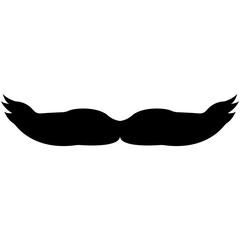 
Solid icon design of english mustache
