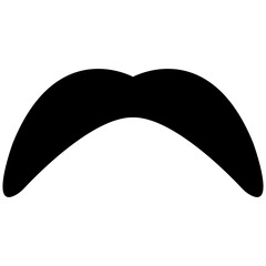 
A thick bushy mustache style showing walrus mustache in glyph icon design
