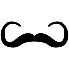 
Solid icon design of handlebar mustache
