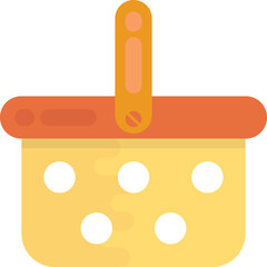 
A flat design shopping cart or grocery basket
