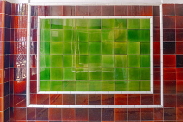 Green Tiles Wall