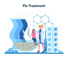 Pediatrician concept. Doctor examining a child with stethoscope
