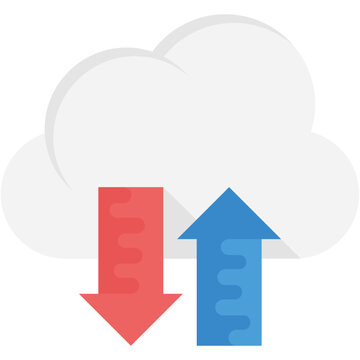 
A graphical image of cloud storage. 
