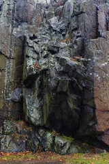 City park in Helsinki with pathes and rocks