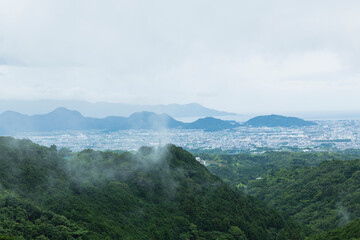 日本　静岡県三島市、三島スカイウォークから見える駿河湾