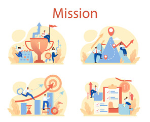 Brand mission set. Start up development and business identity.