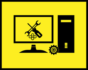 repair desktop computer icon
