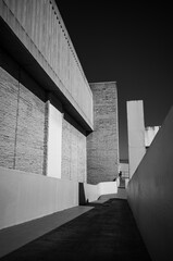 black and white architecture