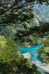 日本　静岡県川根本町、寸又峡の景色