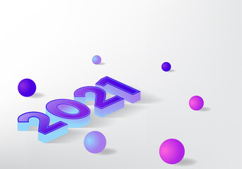 2021 new year realistic style background template