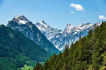Fototapeta na wymiar landscape near pertisau at the achensee lake in austria
